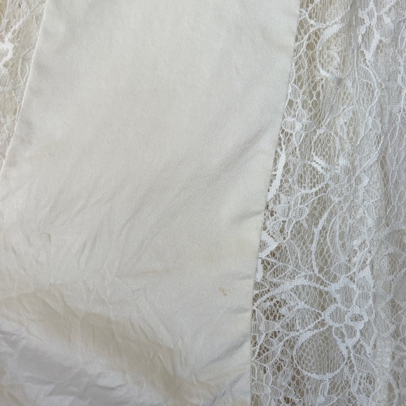 Vintage 2000s Calvin Klein Silk Halter Wedding Dress Ivory Sz 4 - Picture 6 of 9